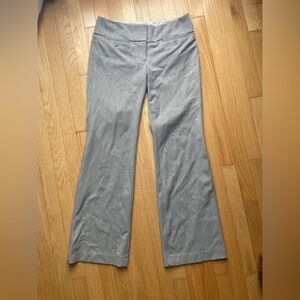 Express Editor Gray Low Rise Flare Trousers